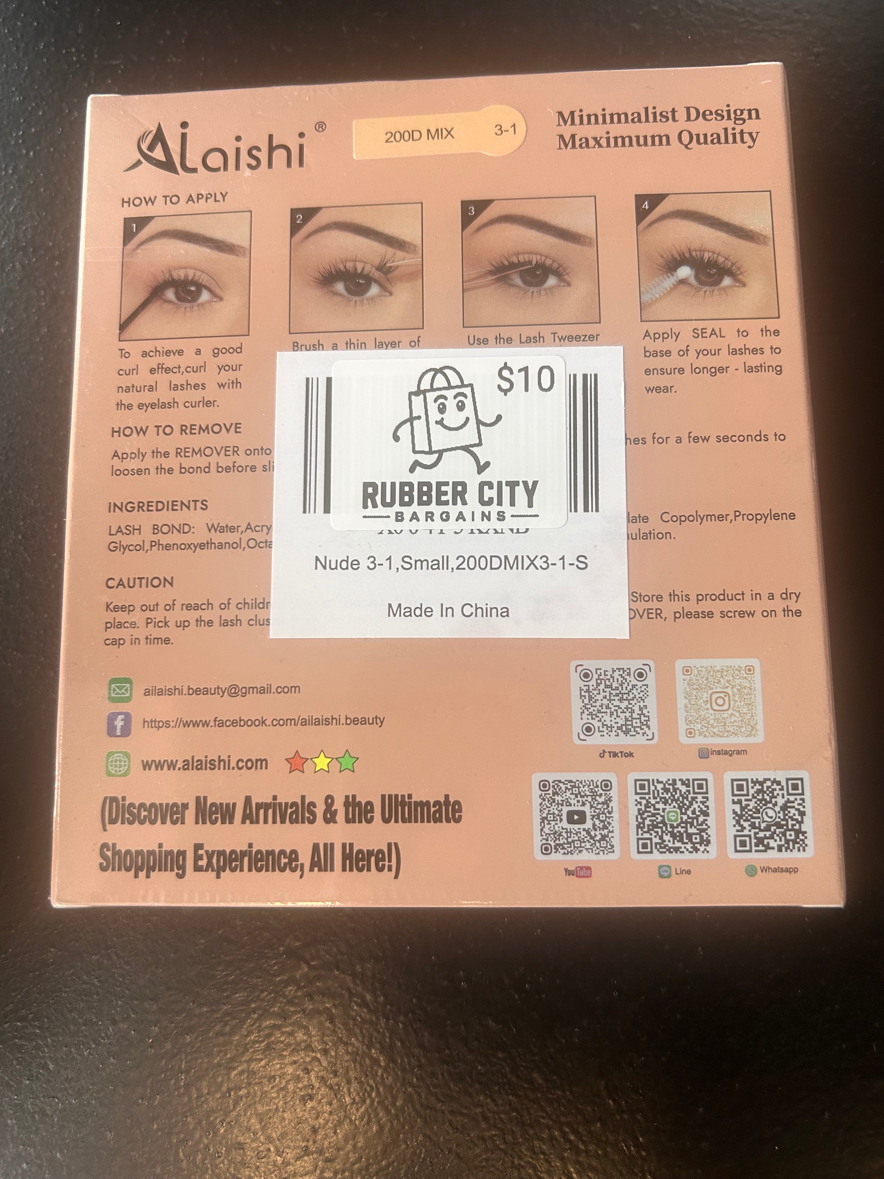 Alaishi DIY Lash Extension Kit – 200D Mix 3-in-1 Cluster Eyelashes