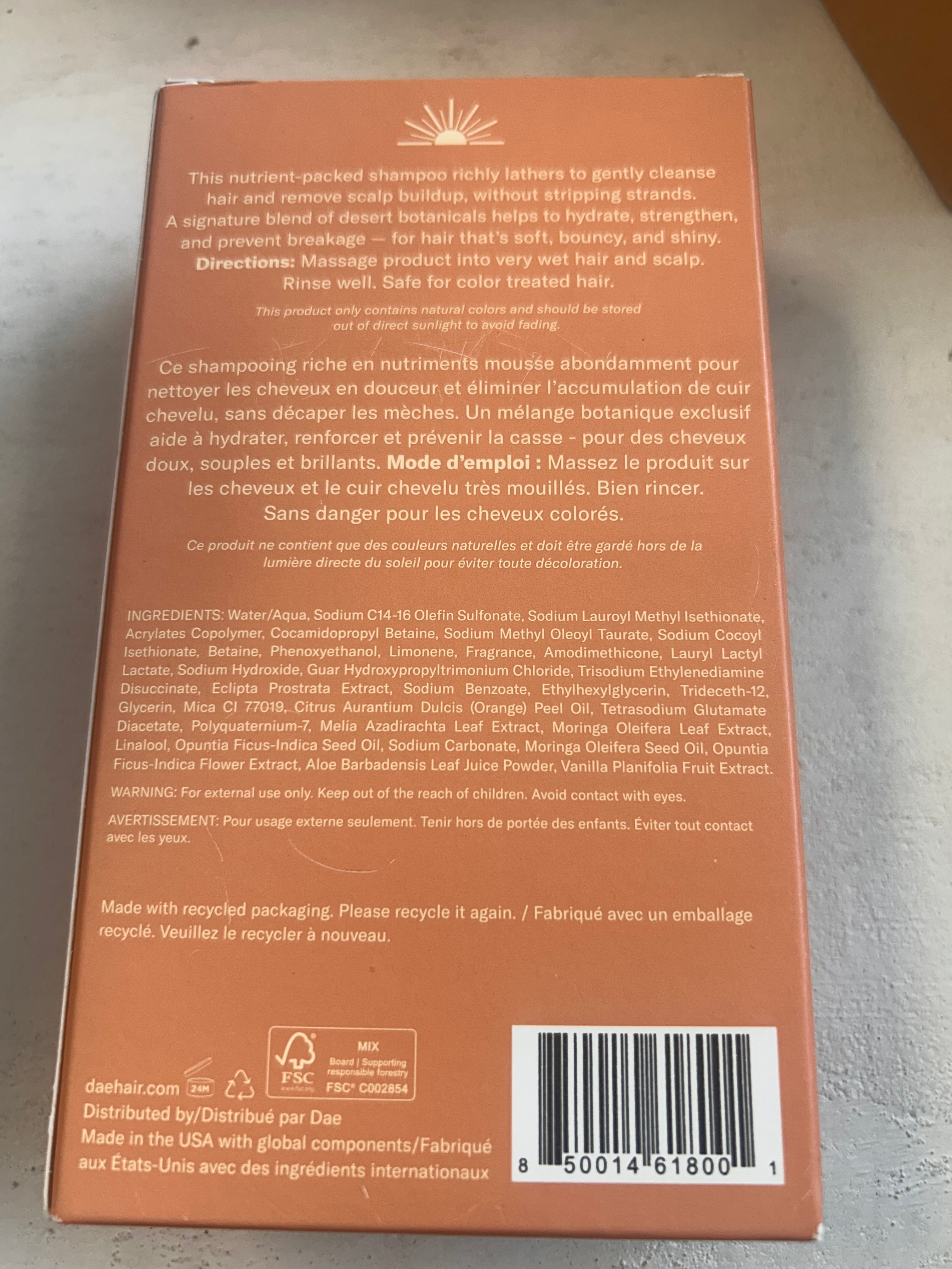 Dae Signature Shampoo – 10 fl oz (300 mL) – Nourishing Shampoo for All Hair Types