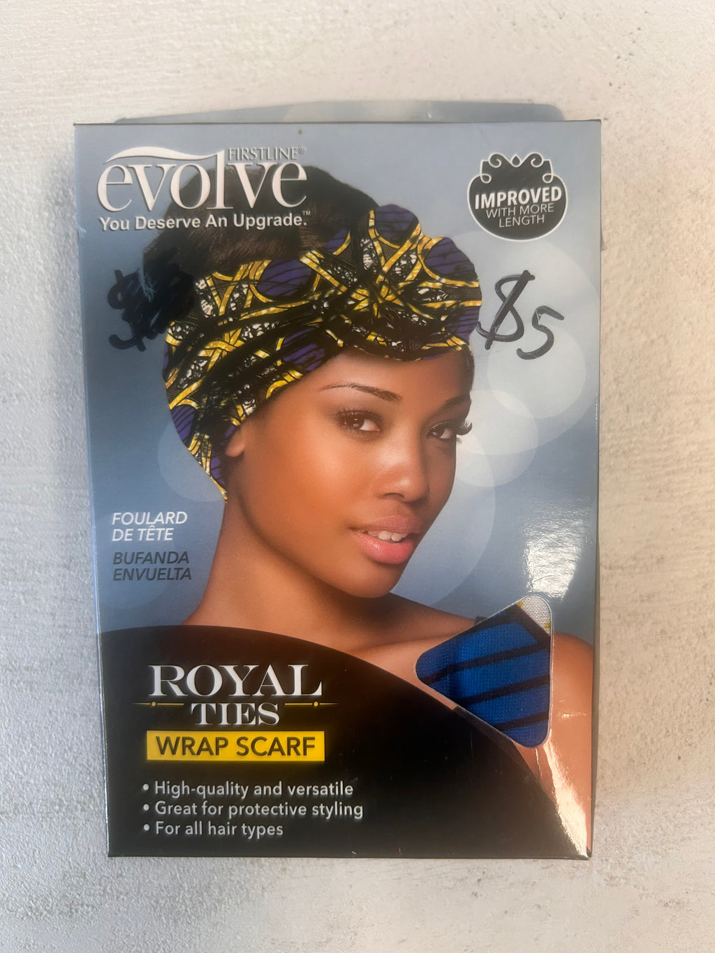 Firstline Evolve Royal Ties Wrap Scarf – Patterned Hair Wrap