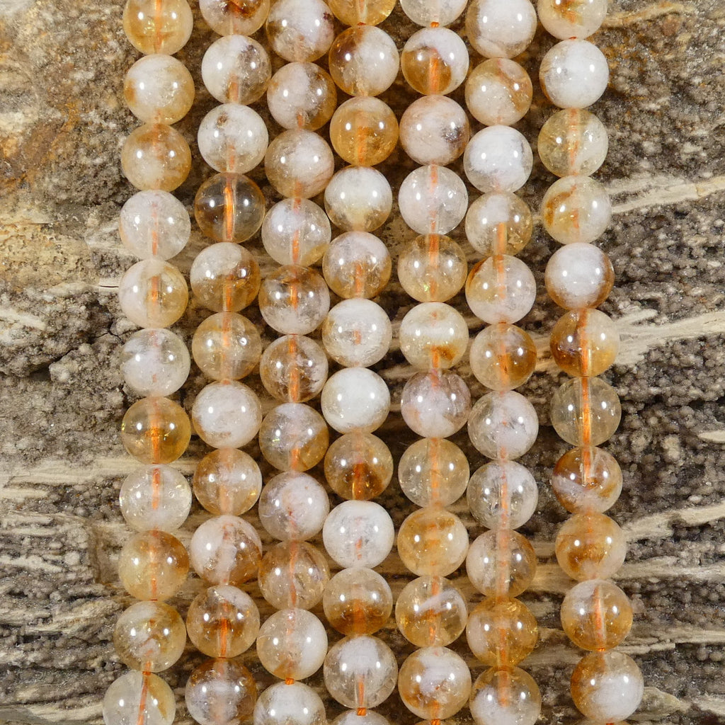Citrine w/ Clouds Round - Rubber City Bargains