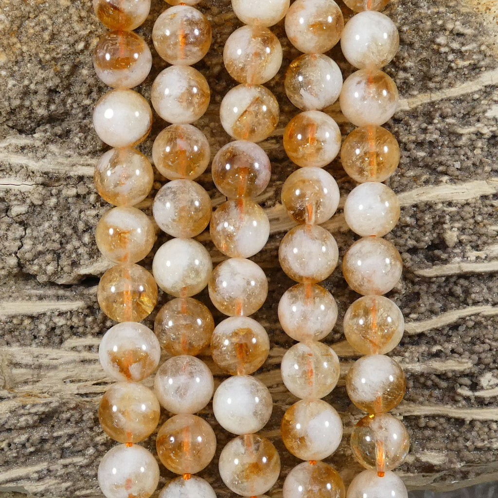 Citrine w/ Clouds Round - Rubber City Bargains