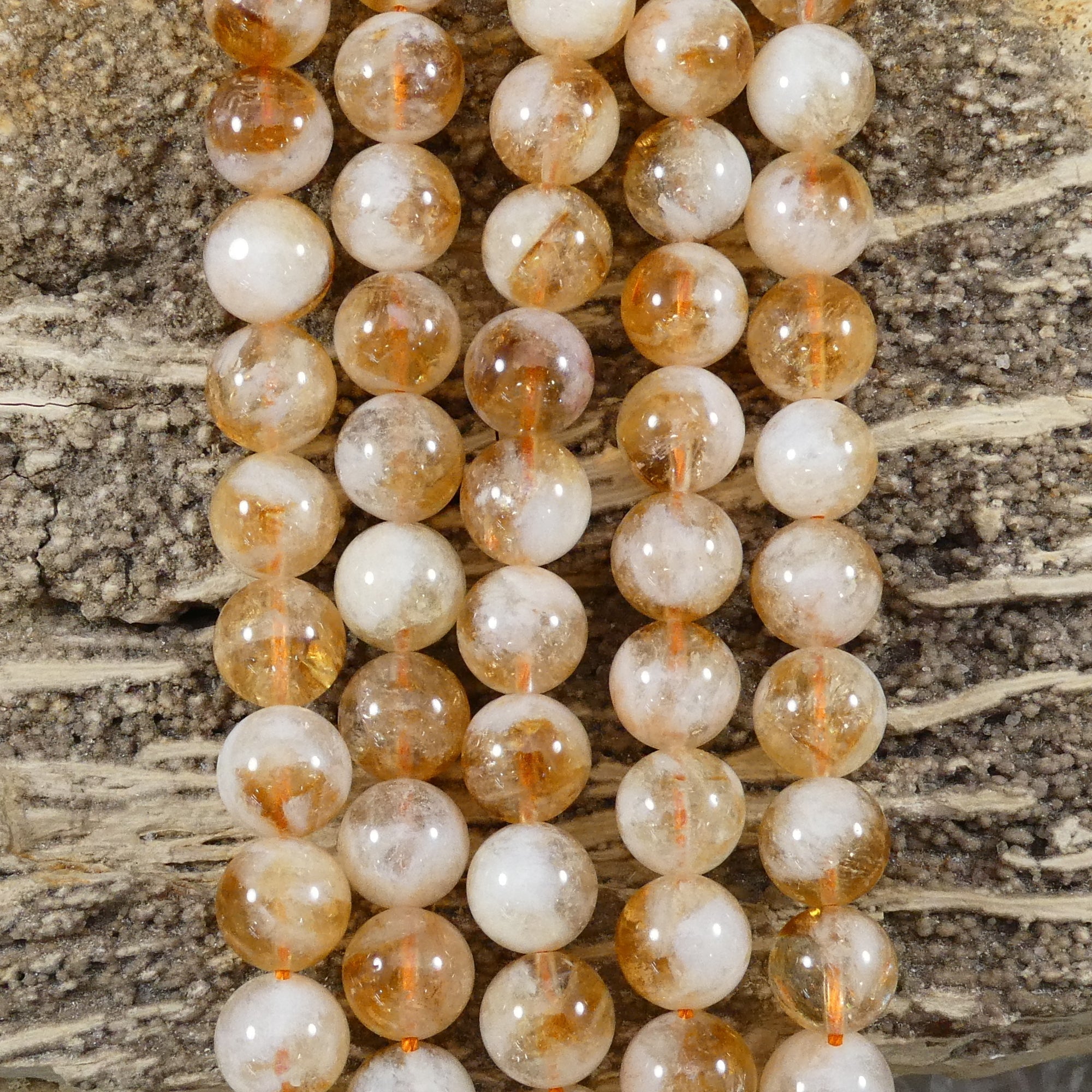 Citrine w/ Clouds Round - Rubber City Bargains