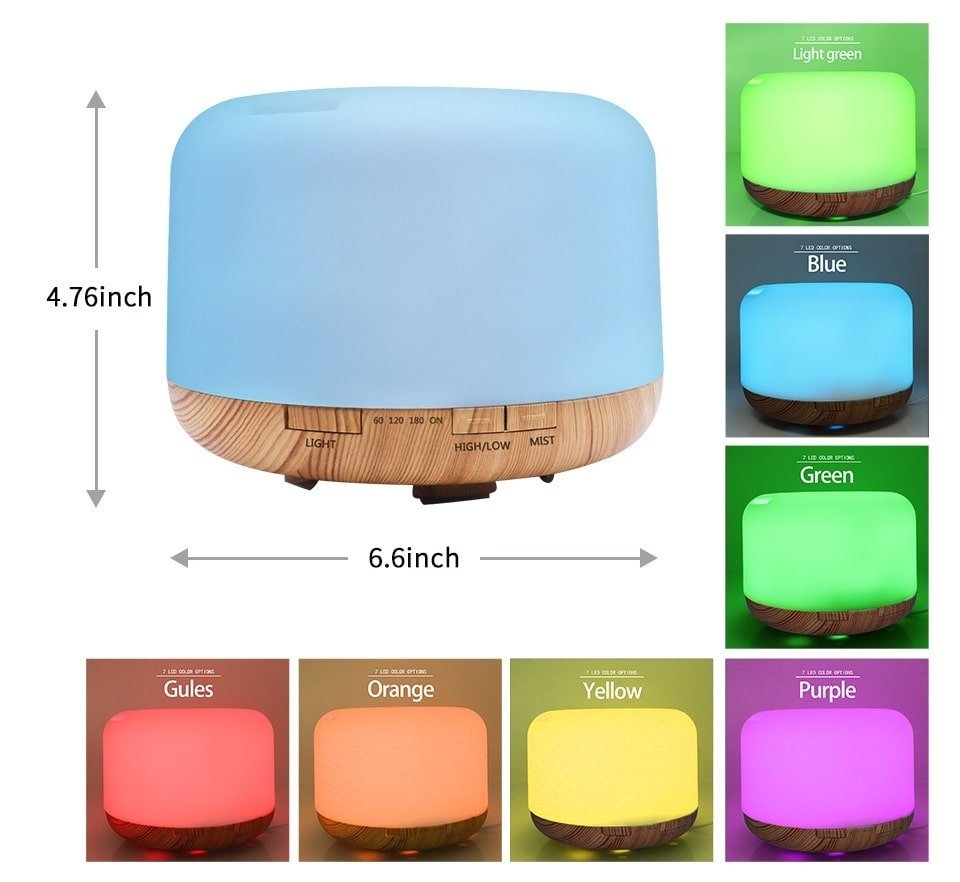 Color Changing Essential Oil Aromatherapy Diffuser With Remote - Rubber City Bargains