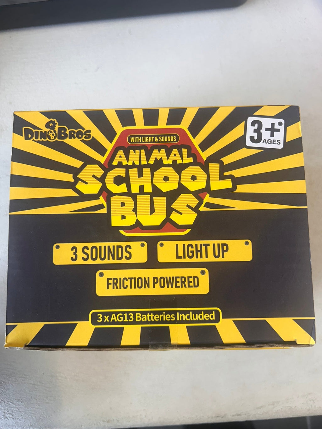 DinoBros Animal School Bus Toy with Lights & Sounds - Rubber City Bargains