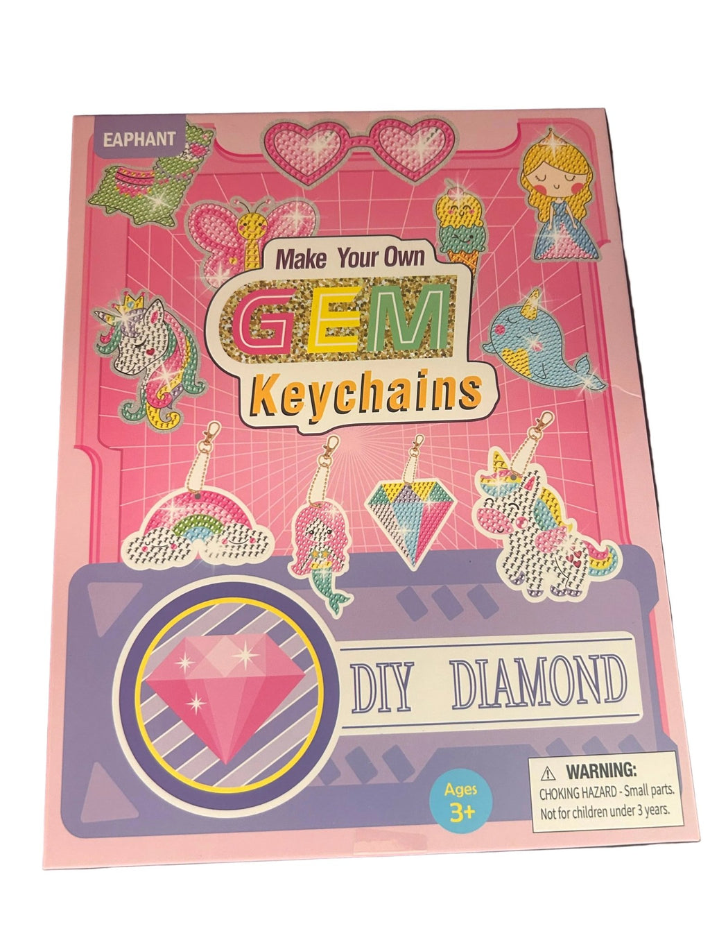 DIY Diamond Gem Keychains Craft Kit – Make Your Own Sparkly Keychains - Rubber City Bargains