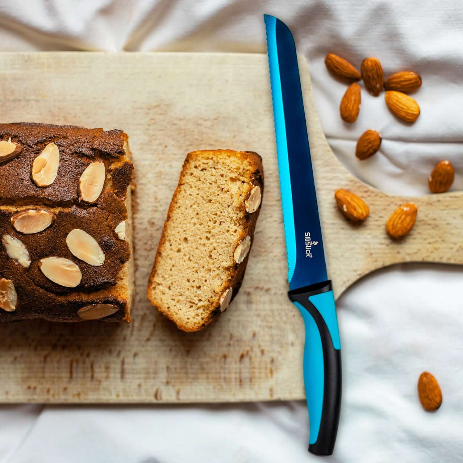 Kitchen Knife Set Kit & Black Magnetic Rack & sharpener - Rubber City Bargains