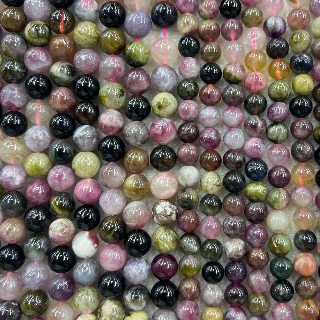 Multi Tourmaline, Watermelon Tourmaline Round - Rubber City Bargains