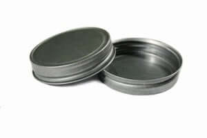 Pewter Lids For Mason Jars - Pack Of 12 - Rubber City Bargains