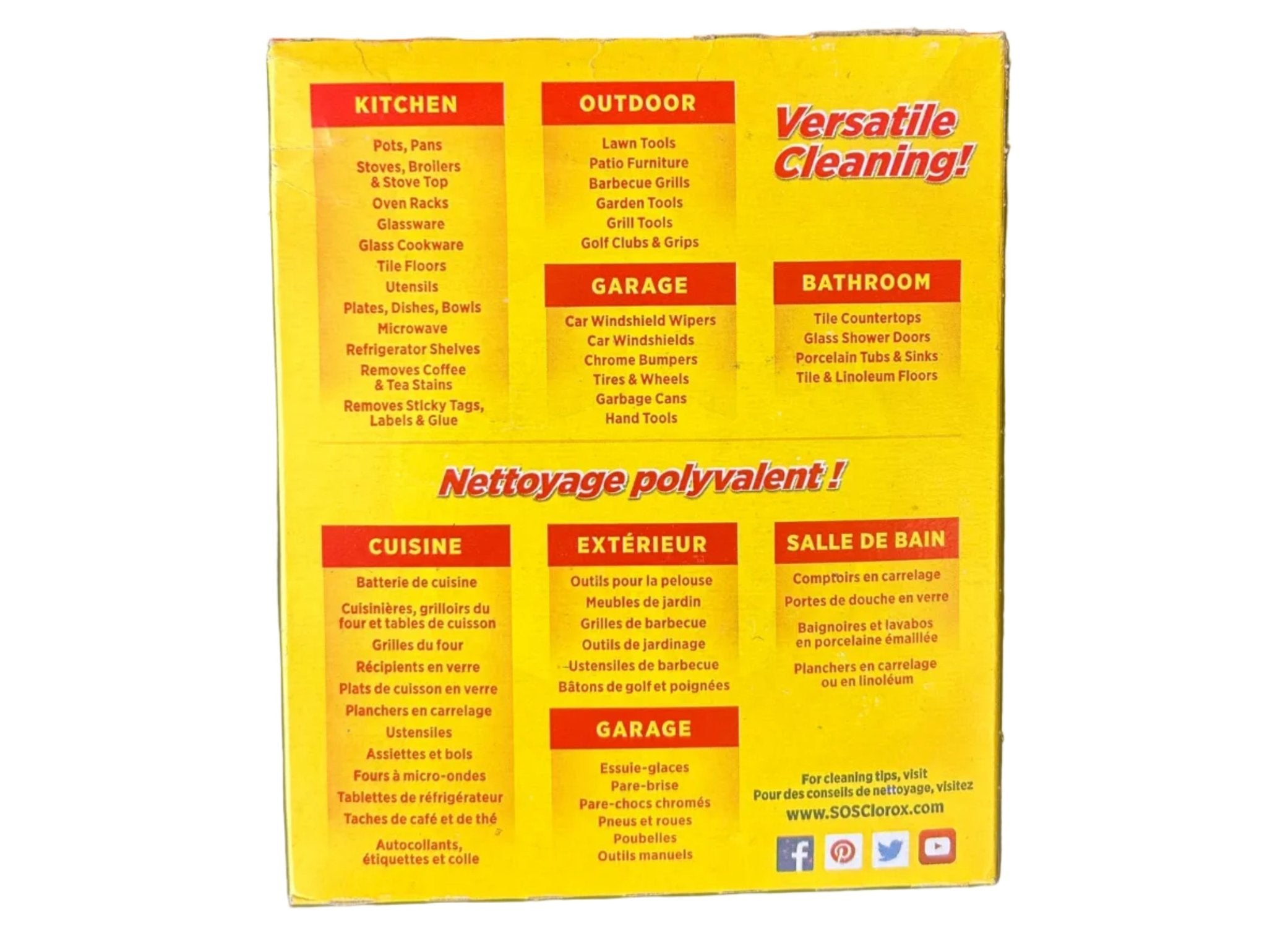S.O.S. Soap-Filled Steel Wool Pads – 10 Count Heavy-Duty Cleaning Pads - Rubber City Bargains